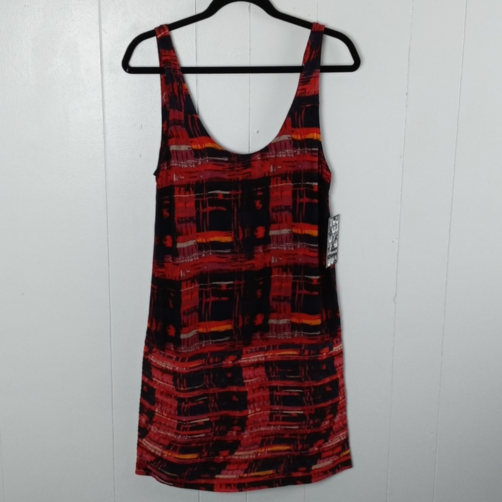 Hurley Red Abstract Print Sleeveless Dress 'Runaway' NWT